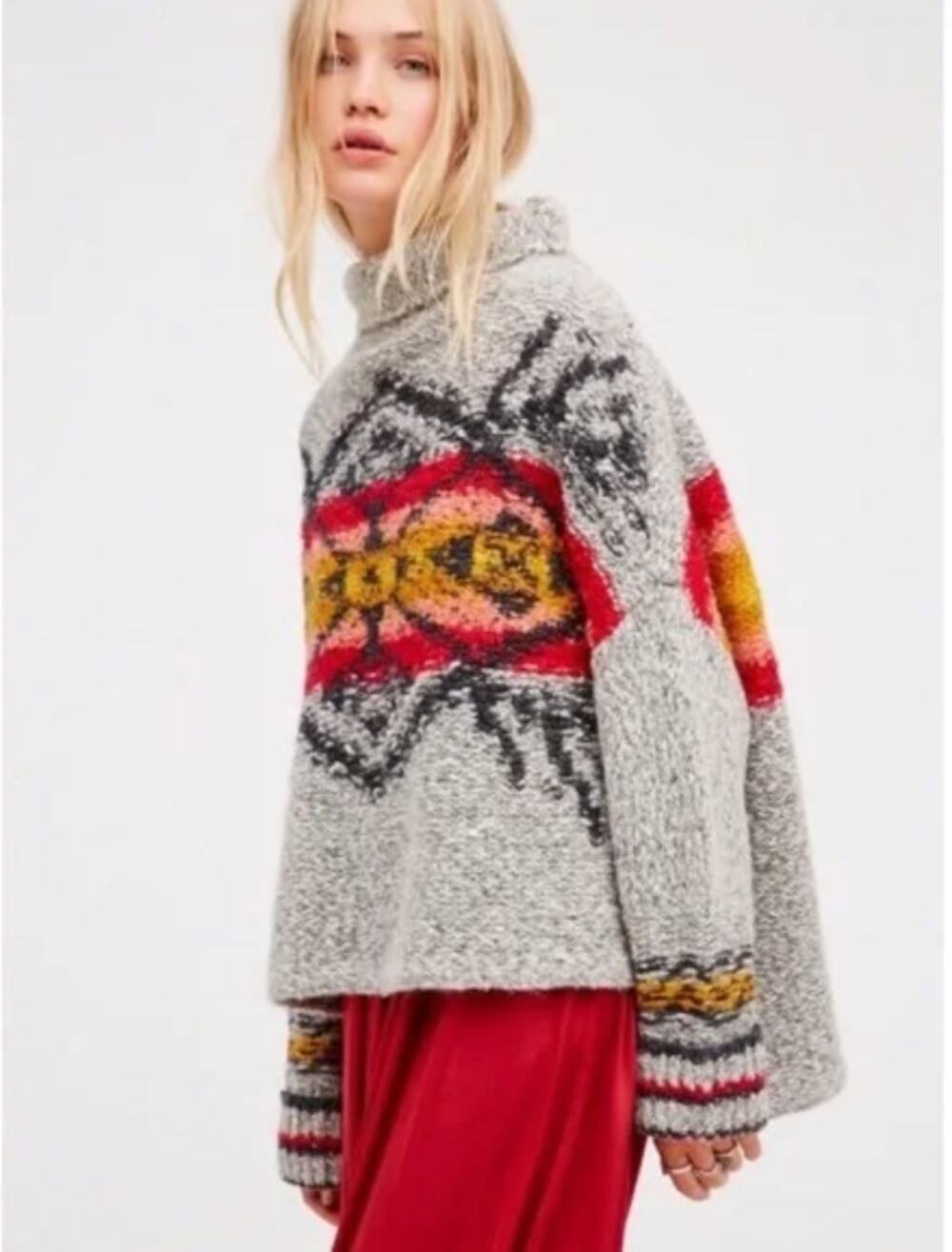 FREE PEOPLE Arctic Blast Pullover Turtleneck Sweater // XS